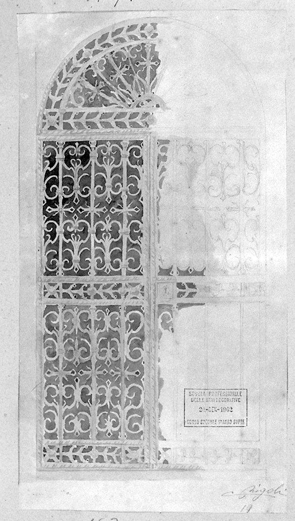 cancello (disegno) di Rigoli Carlo (sec. XX)