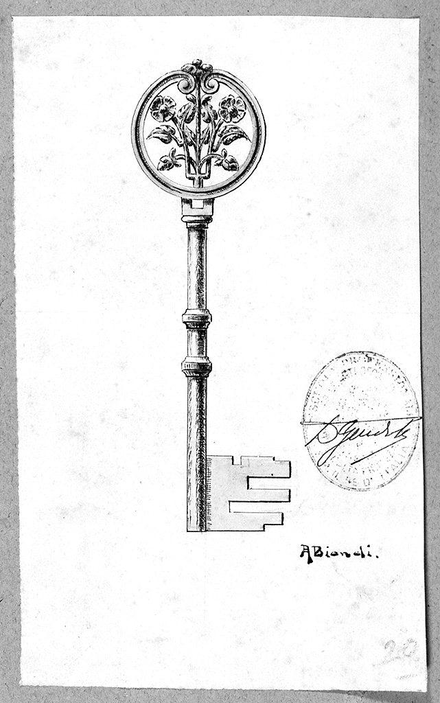 chiave (disegno) di Biondi Amedeo (sec. XX)