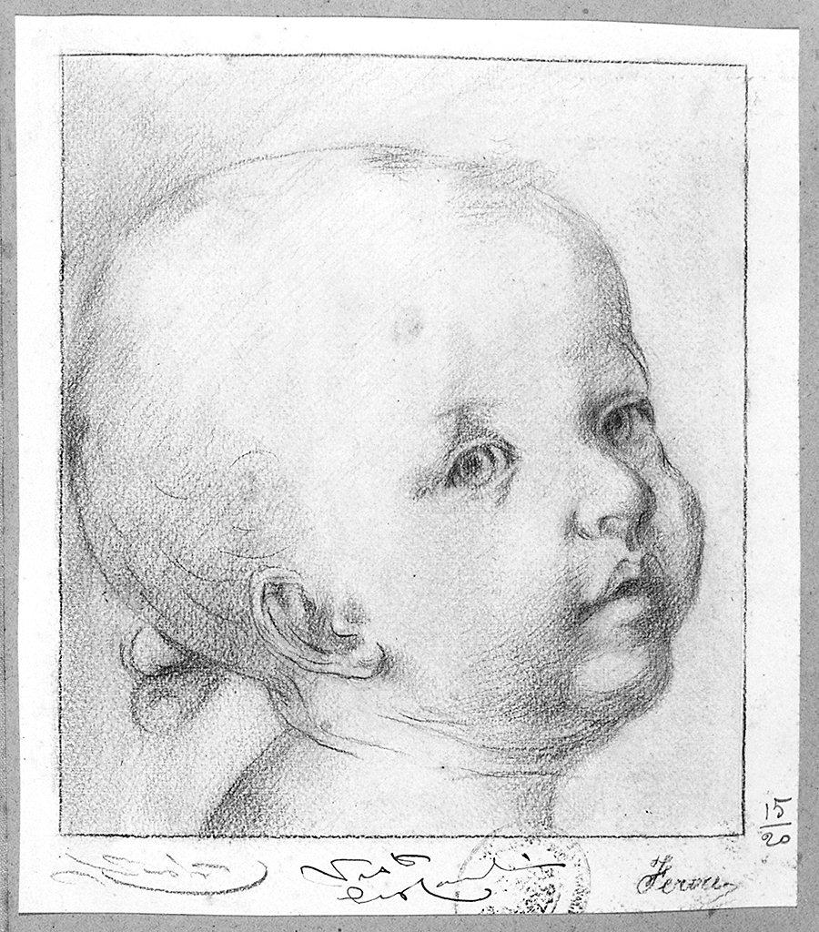 testa di bambino (disegno) di Feroci Corrado (sec. XX)