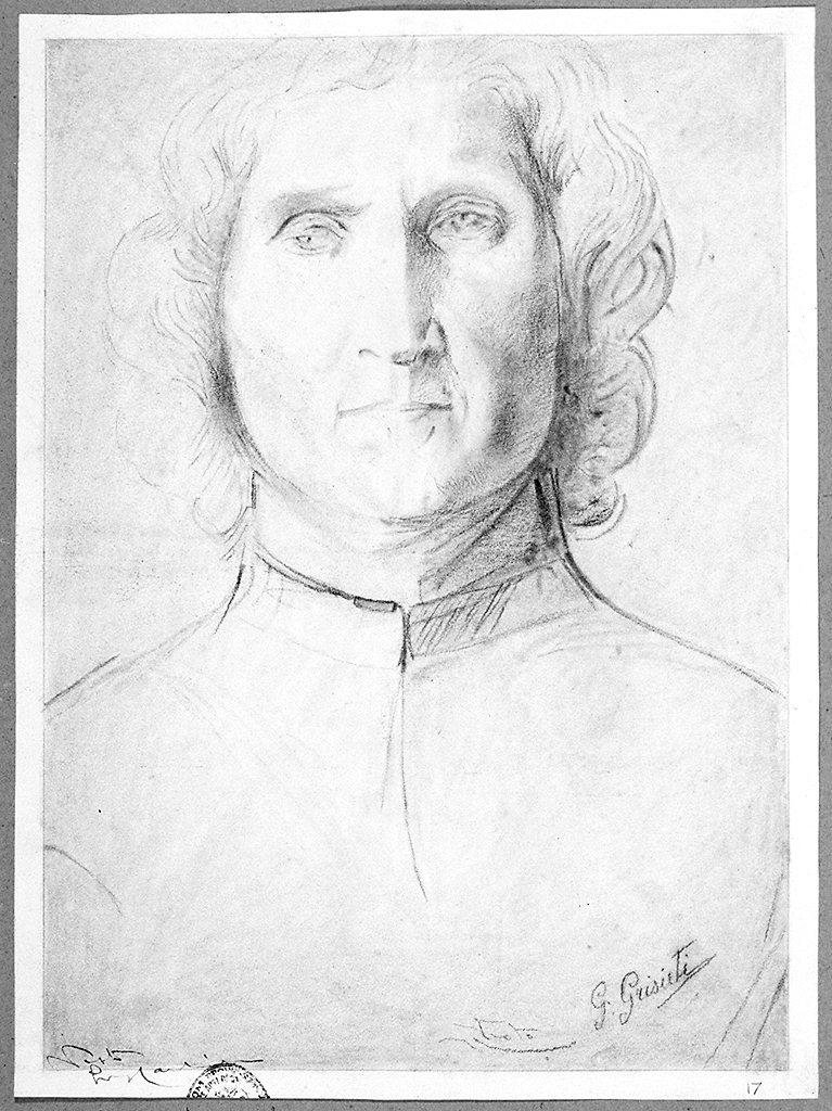 ritratto d'uomo (disegno) di Grisieti Giuseppe (sec. XX)