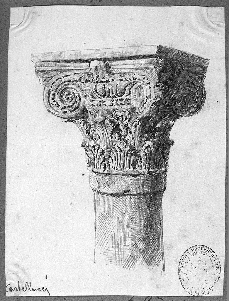 capitello (disegno) di Castellucci Castelluccio (sec. XX)