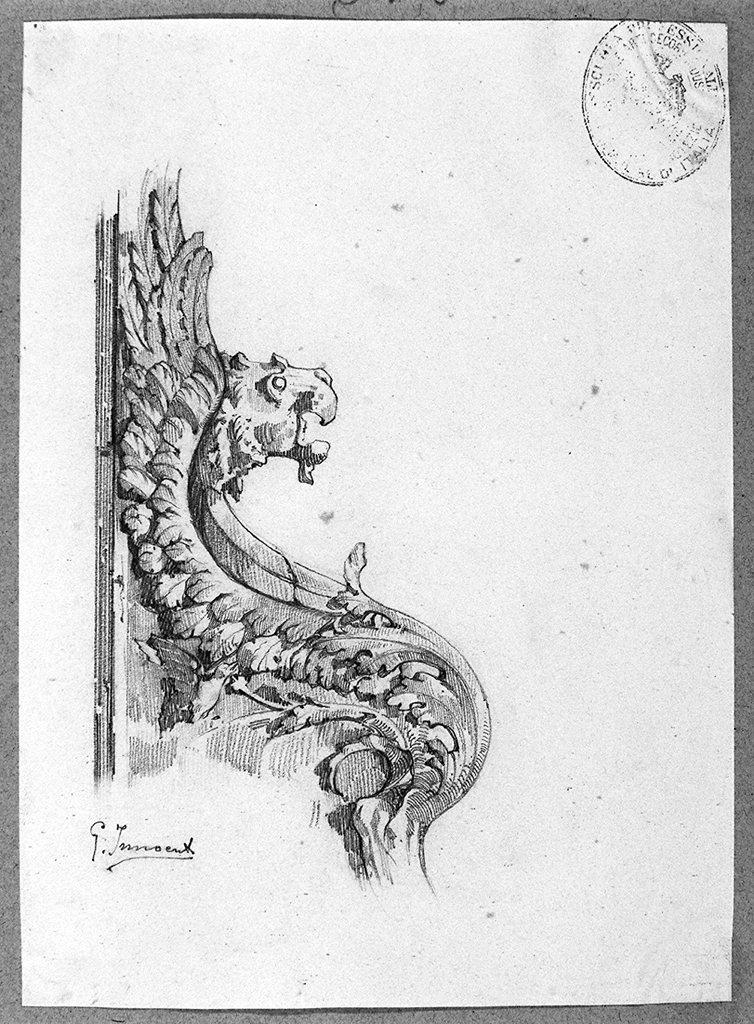 mensola architettonica (disegno) di Innocenti Giulio (sec. XX)