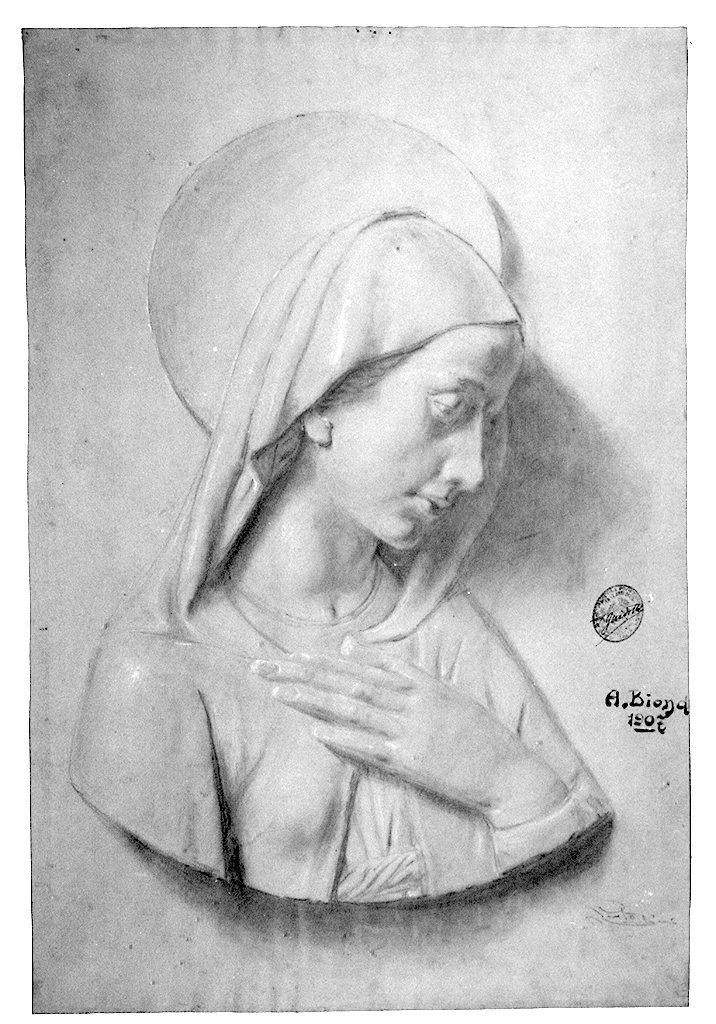 Madonna (disegno) di Biondi Amedeo (sec. XX)