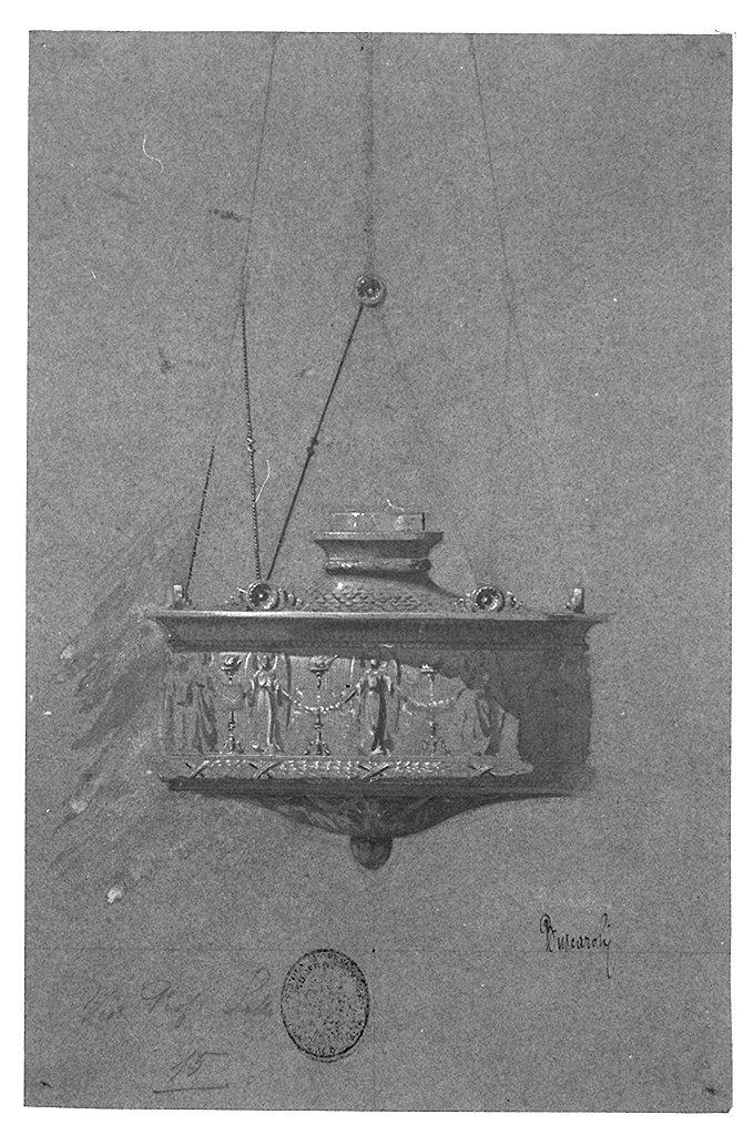 lampada (disegno) di Buscaroli A (secc. XIX/ XX)