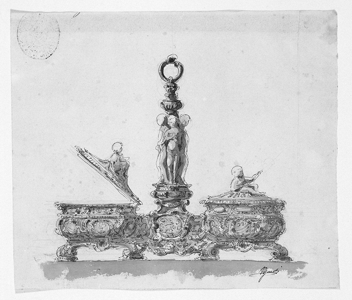 saliera (disegno) di Giusti Ugo (secc. XIX/ XX)