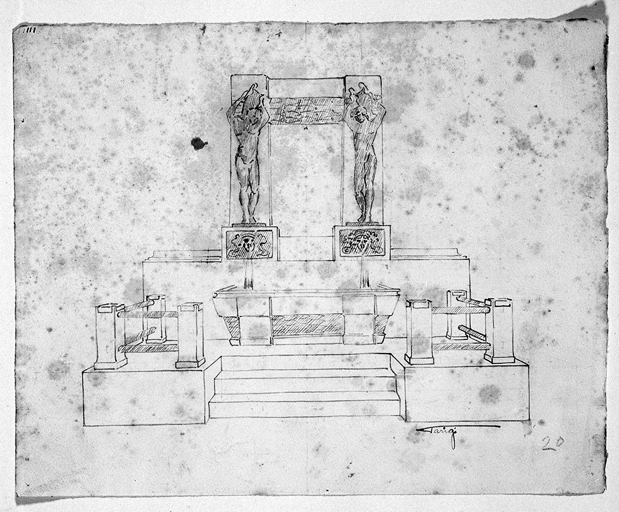 fontana (disegno) di Parigi Pietro (sec. XX)