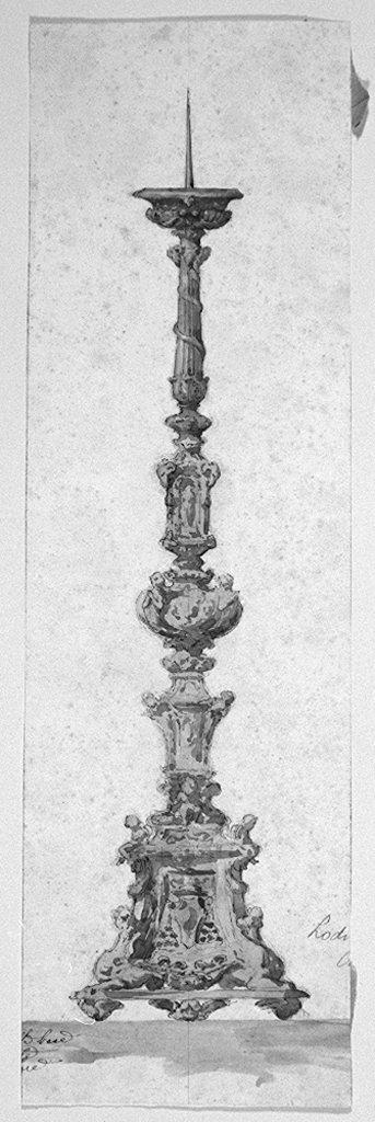 candelabro (disegno) di Lodi Aurelio (secc. XIX/ XX)