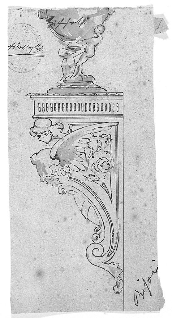 mensola architettonica (disegno) di Bifoli Enzo (secc. XIX/ XX)
