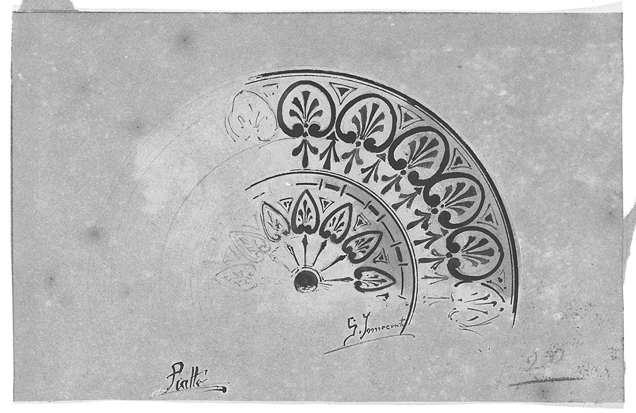 piatto (disegno) di Innocenti Giulio (sec. XX)