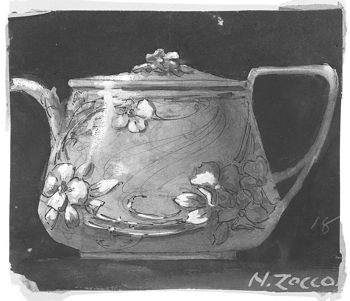 vaso (disegno) di Zoccolini Nello (secc. XIX/ XX)