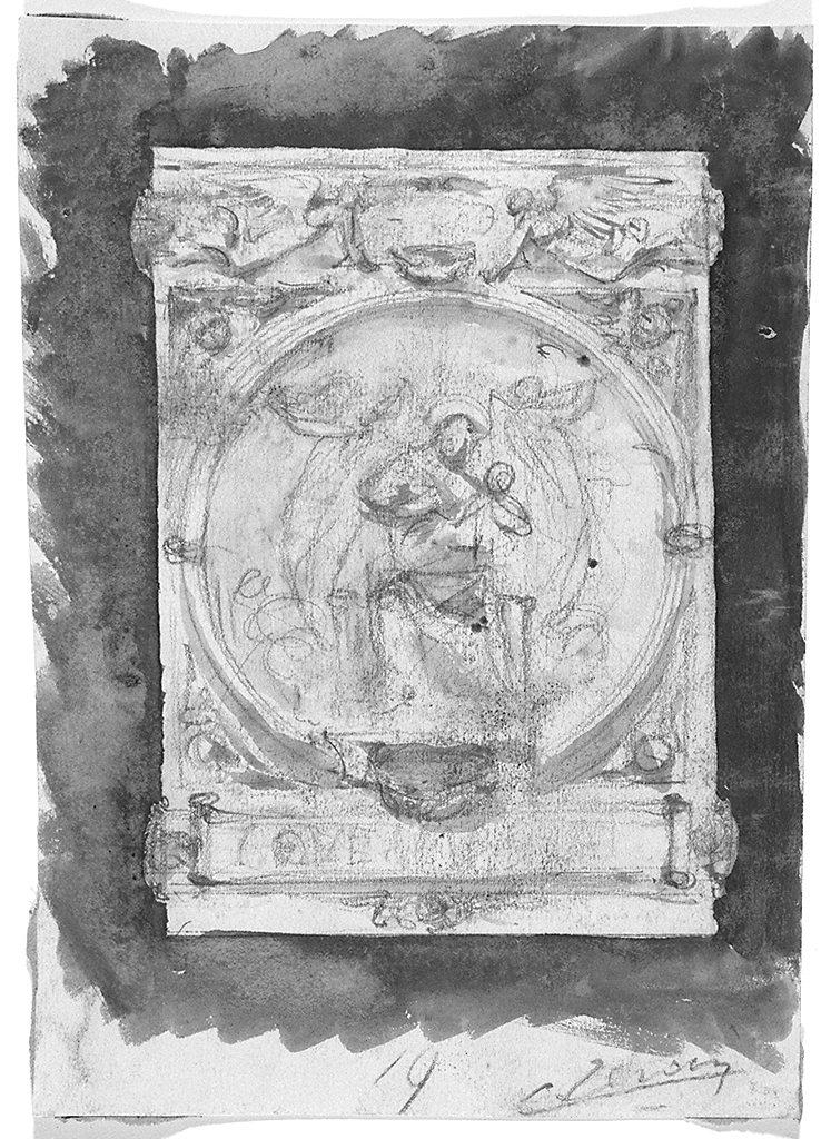 coperta di libro sacro (disegno) di Feroci Corrado (secc. XIX/ XX)