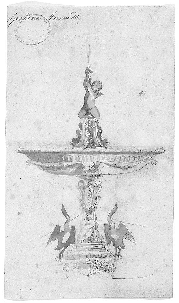 fontana (disegno) di Spadini Armando (secc. XIX/ XX)