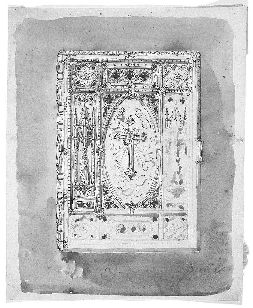 coperta di libro sacro (disegno) di Biondi Amedeo (sec. XX)