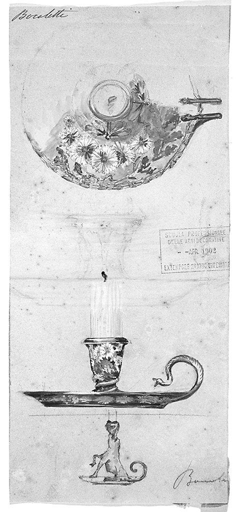 palmatoria (disegno) di Bocaletti Guido (sec. XX)