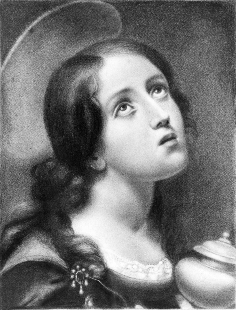 Santa Maria Maddalena (disegno) di Walburga Mazzoni Maria (sec. XIX)