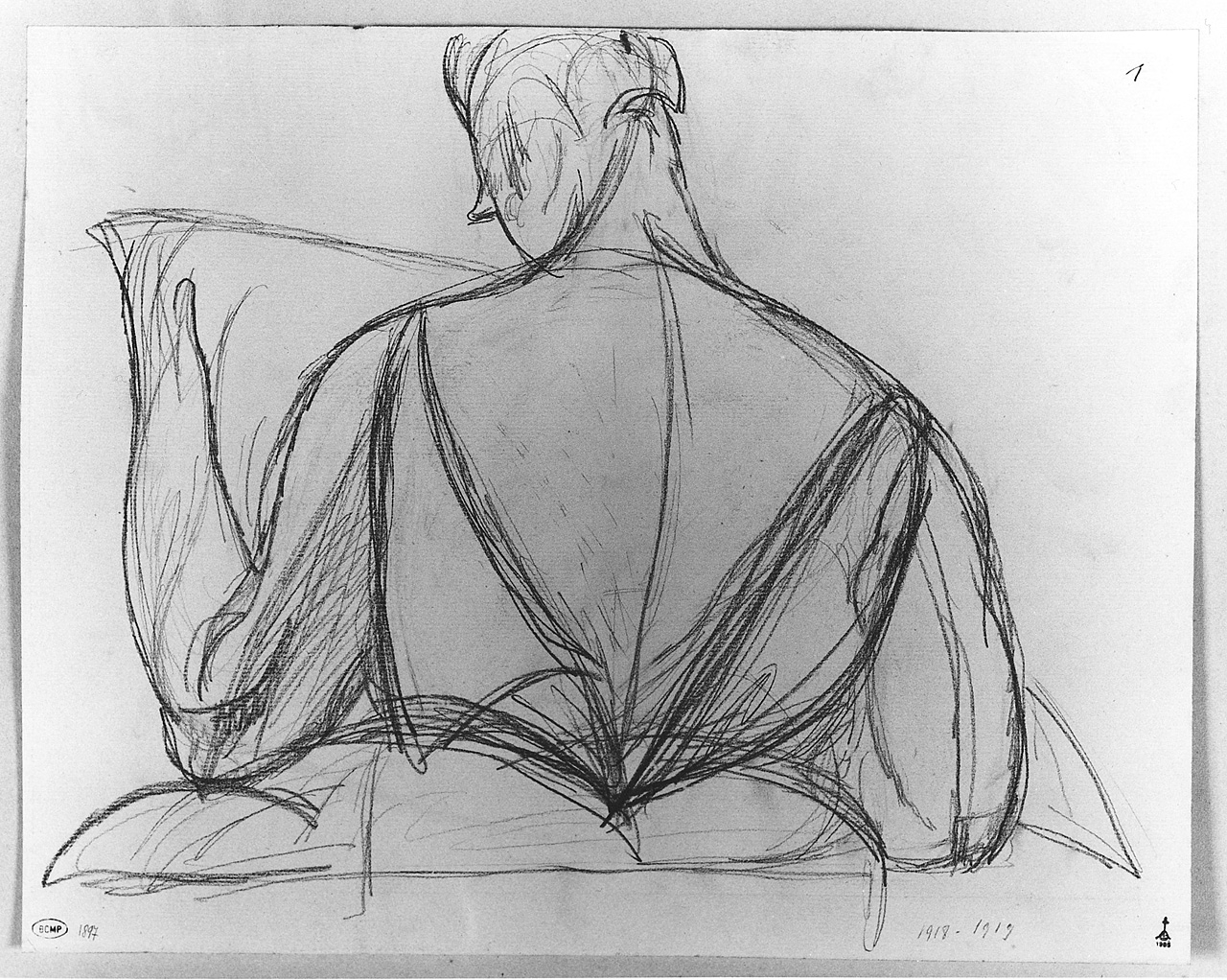 figura femminile (disegno) di Andreotti Libero (sec. XX)