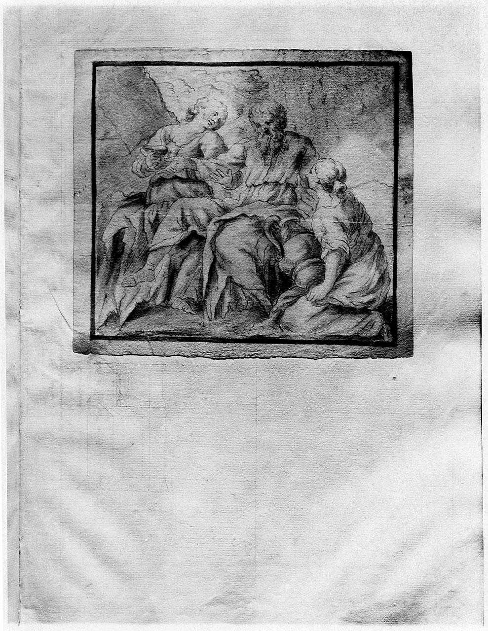 Lot e le figlie (disegno) - ambito veneto (seconda metà sec. XVII)