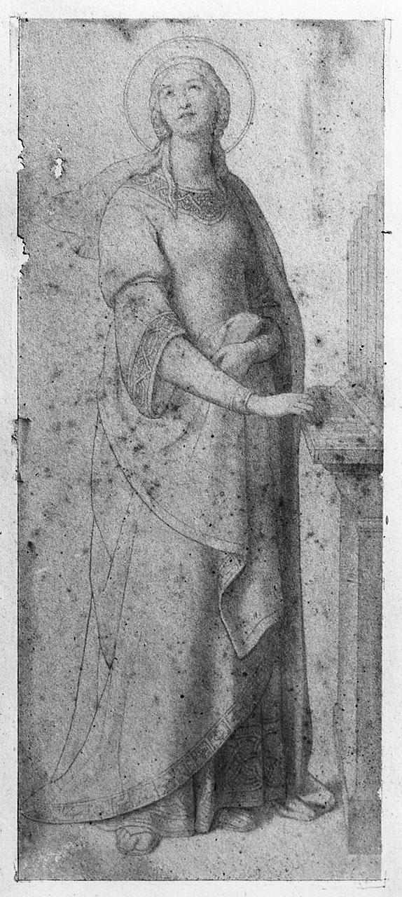 Santa Cecilia (disegno) di De Sanctis Guglielmo (sec. XIX)