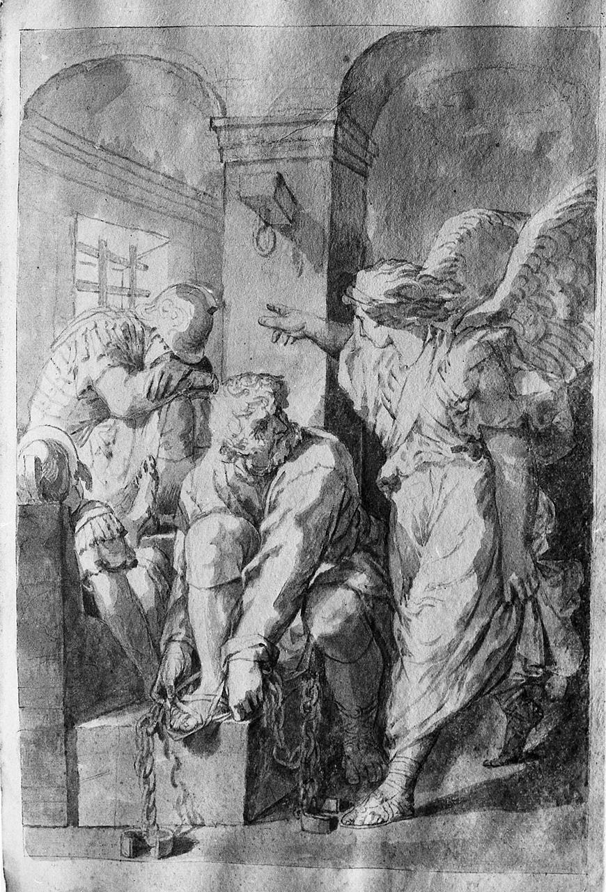 San Pietro liberato dal carcere (disegno) - ambito pesciatino (sec. XVIII)