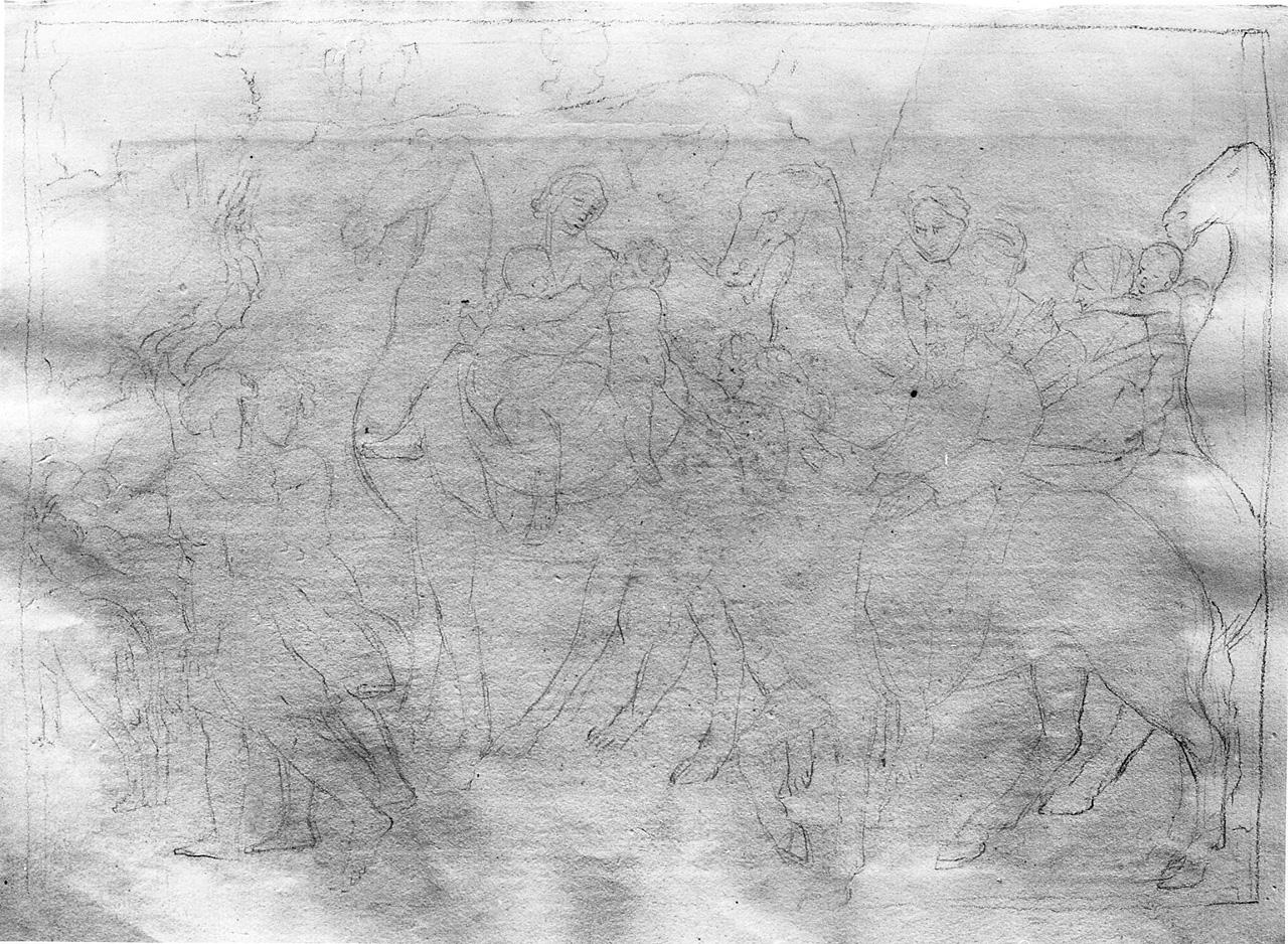 ritorno di Giacobbe a Canaan (disegno) di Carlini Alberico (sec. XVIII)