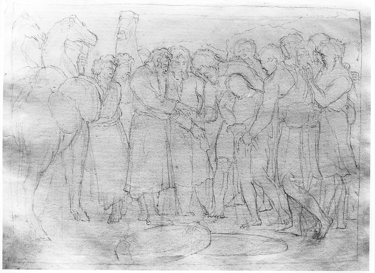 Giuseppe venduto dai fratelli (disegno) di Carlini Alberico (sec. XVIII)
