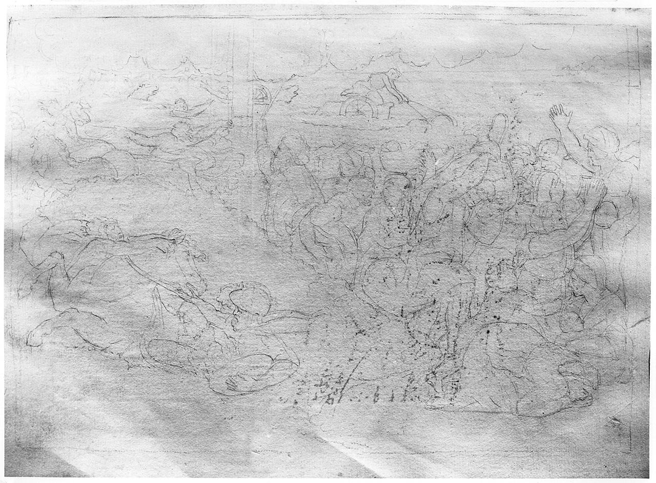 passaggio del mar Rosso (disegno) di Carlini Alberico (sec. XVIII)