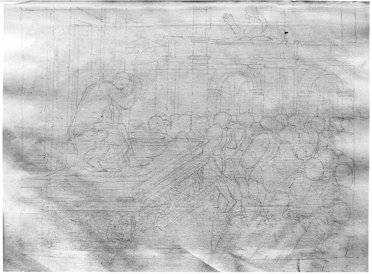 Bethsabea al bagno (disegno) di Carlini Alberico (sec. XVIII)