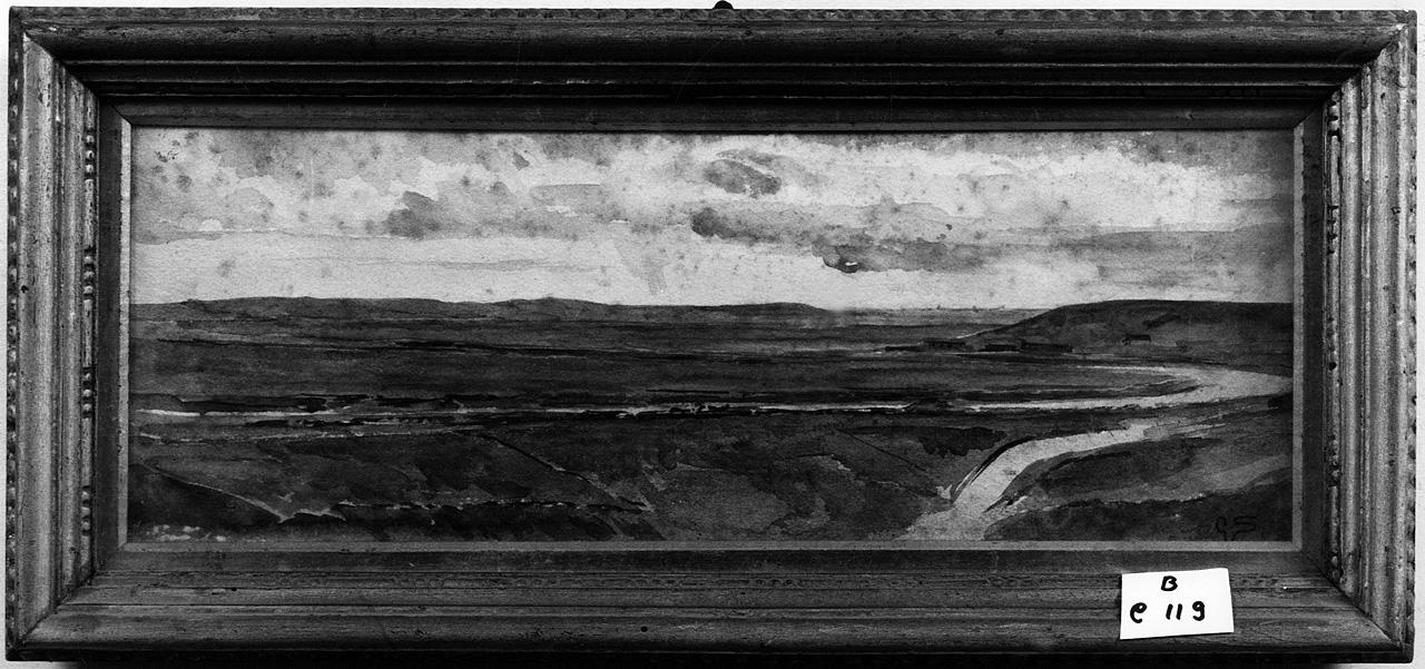 paesaggio (disegno) - ambito romano (seconda metà sec. XIX)