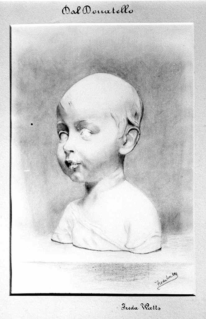 busto di bambino (disegno) di Watts Freda (secc. XIX/ XX)