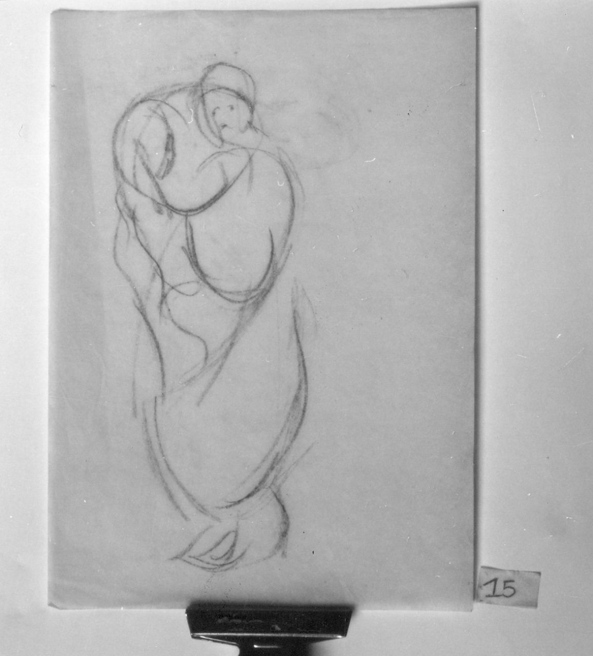 figura femminile nuda (disegno) - ambito toscano (?) (prima metà sec. XX)