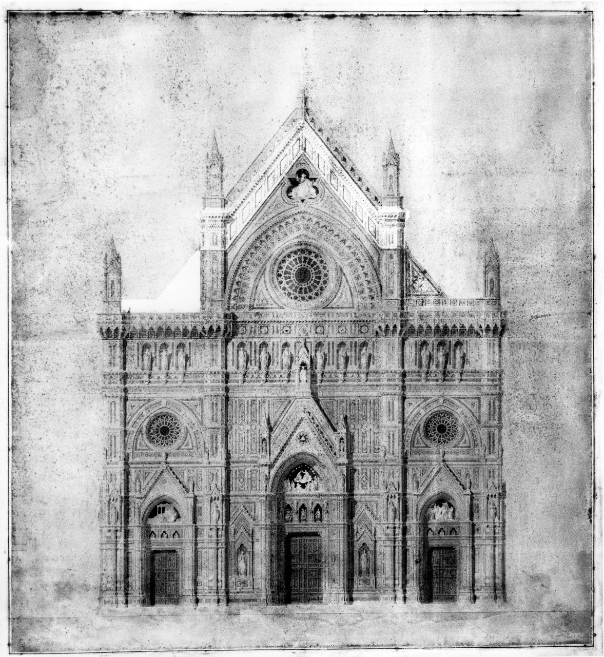 progetto per la facciata di Santa Maria del Fiore (disegno) di Falcini Mariano (sec. XIX)