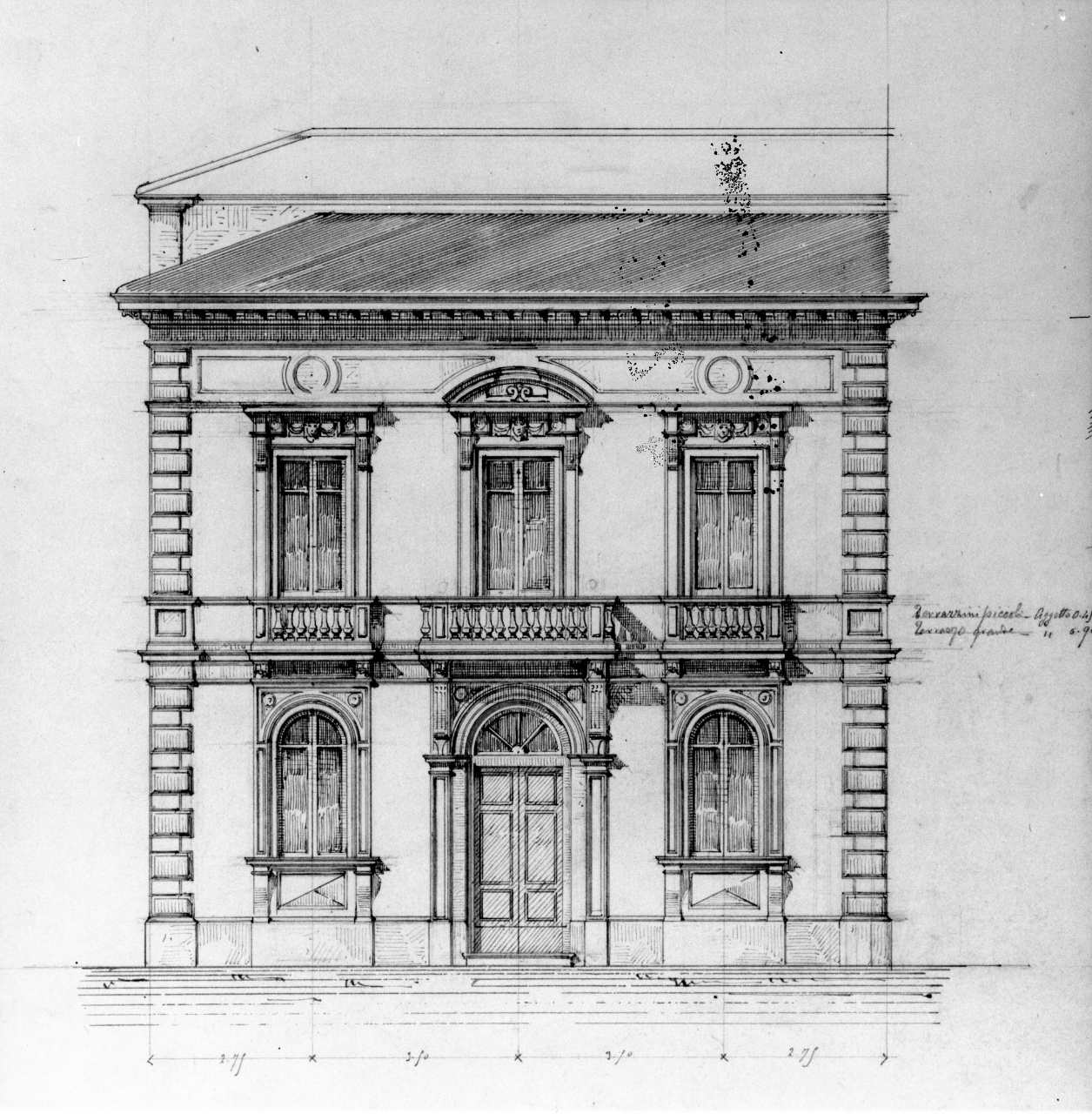 prospetto del casino di Livia a Firenze (disegno) - ambito fiorentino (inizio sec. XIX)