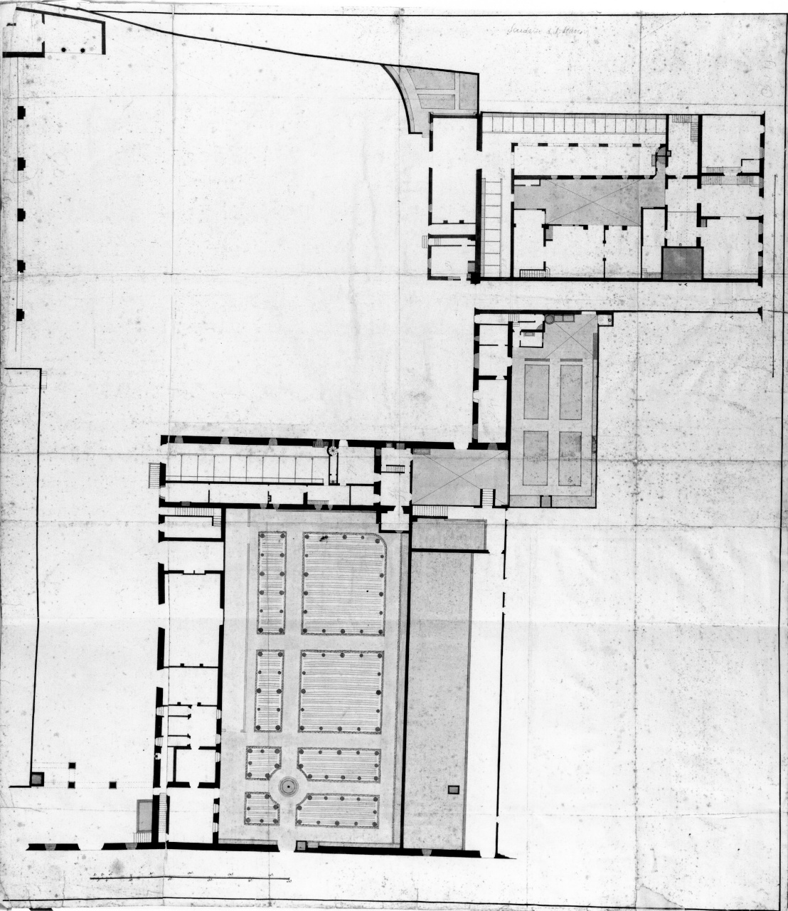 pianta delle scuderie di S. Marco a Firenze (disegno) - ambito fiorentino (primo quarto sec. XIX)