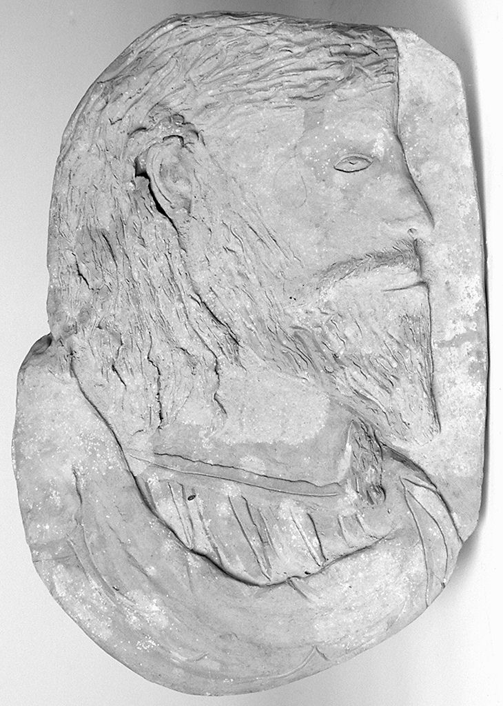 ("il Cristo"), profilo di uomo barbuto (rilievo) - petroiano (1992 ante)