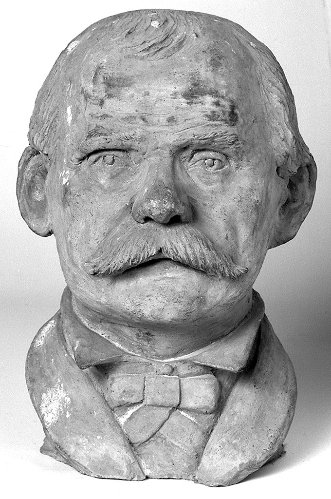 testa maschile (busto) - produzione di petroio (1899)