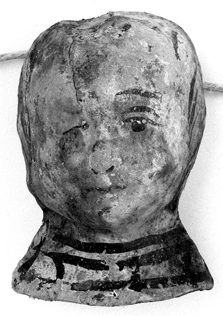 testa maschile (ex voto antropomorfo) - valdelsano (secc. XVI/ XIX)