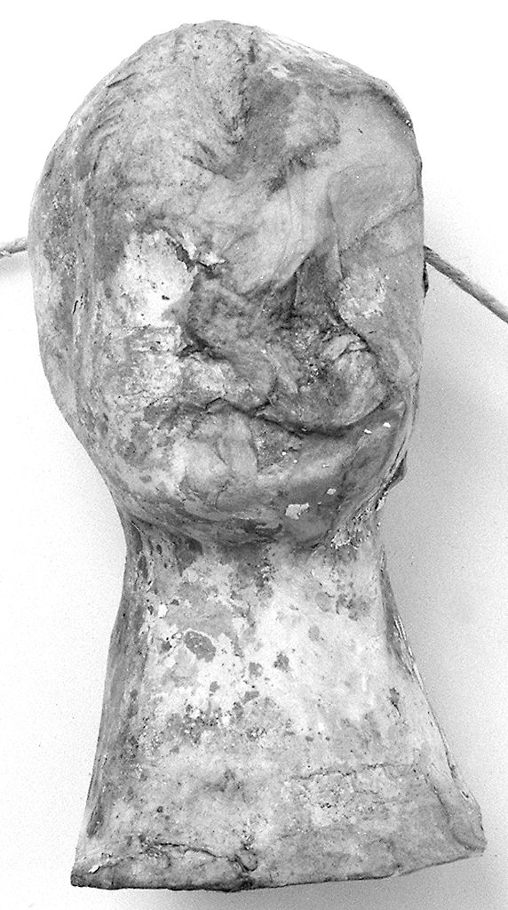 testa umana (ex voto antropomorfo) - valdelsano (secc. XVI/ XIX)