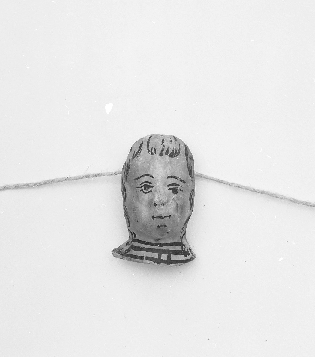 testa maschile (ex voto antropomorfo) - valdelsano (secc. XVI/ XIX)