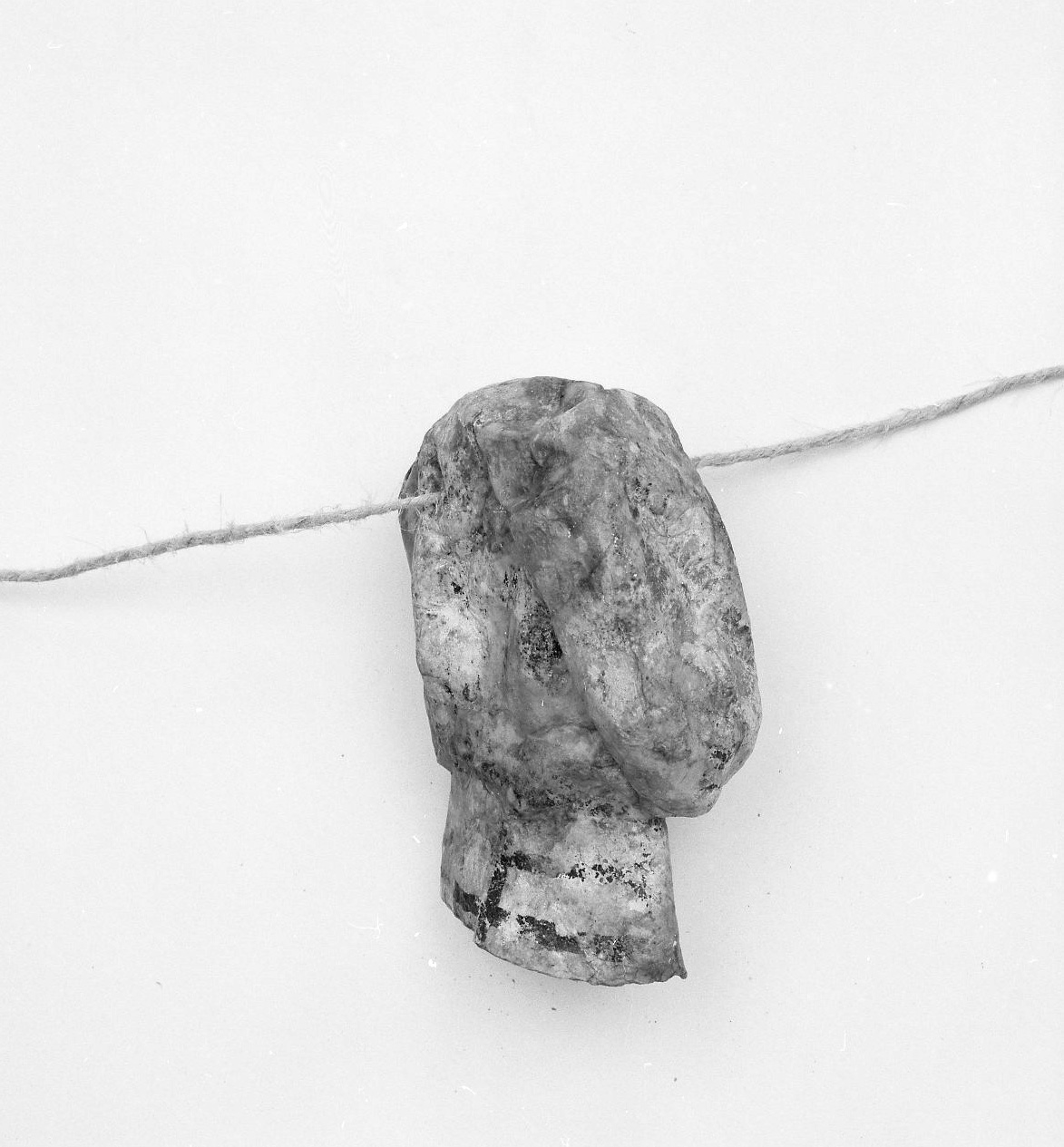 testa umana (ex voto antropomorfo) - valdelsano (secc. XVI/ XVIII)