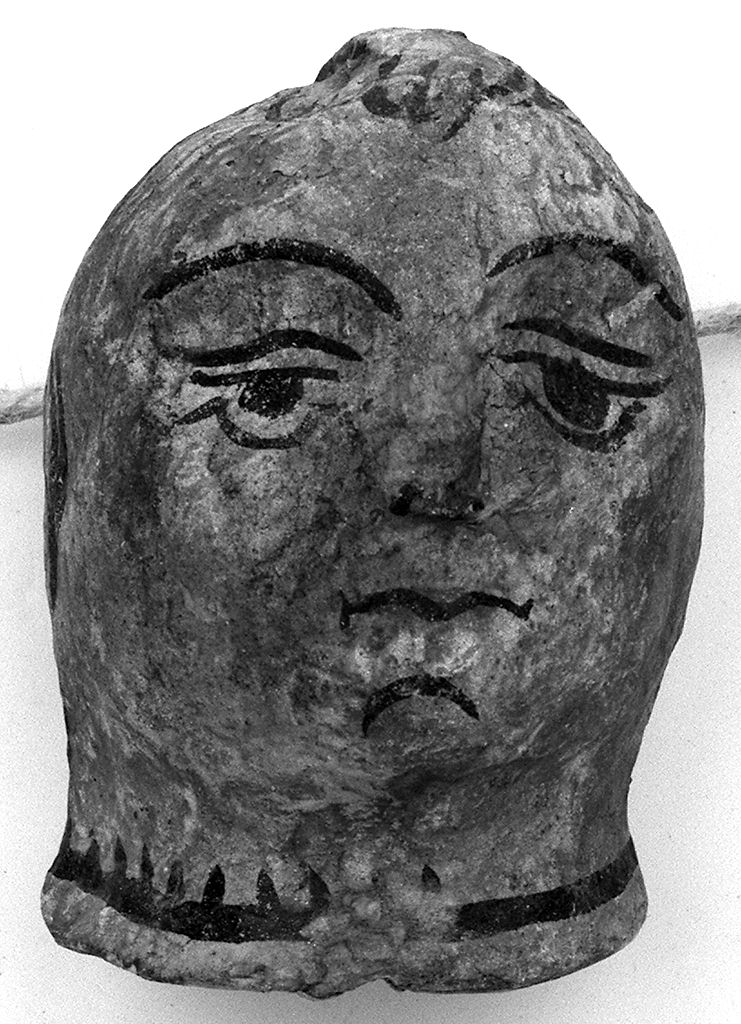 testa umana (ex voto antropomorfo) - valdelsano (secc. XVI/ XIX)