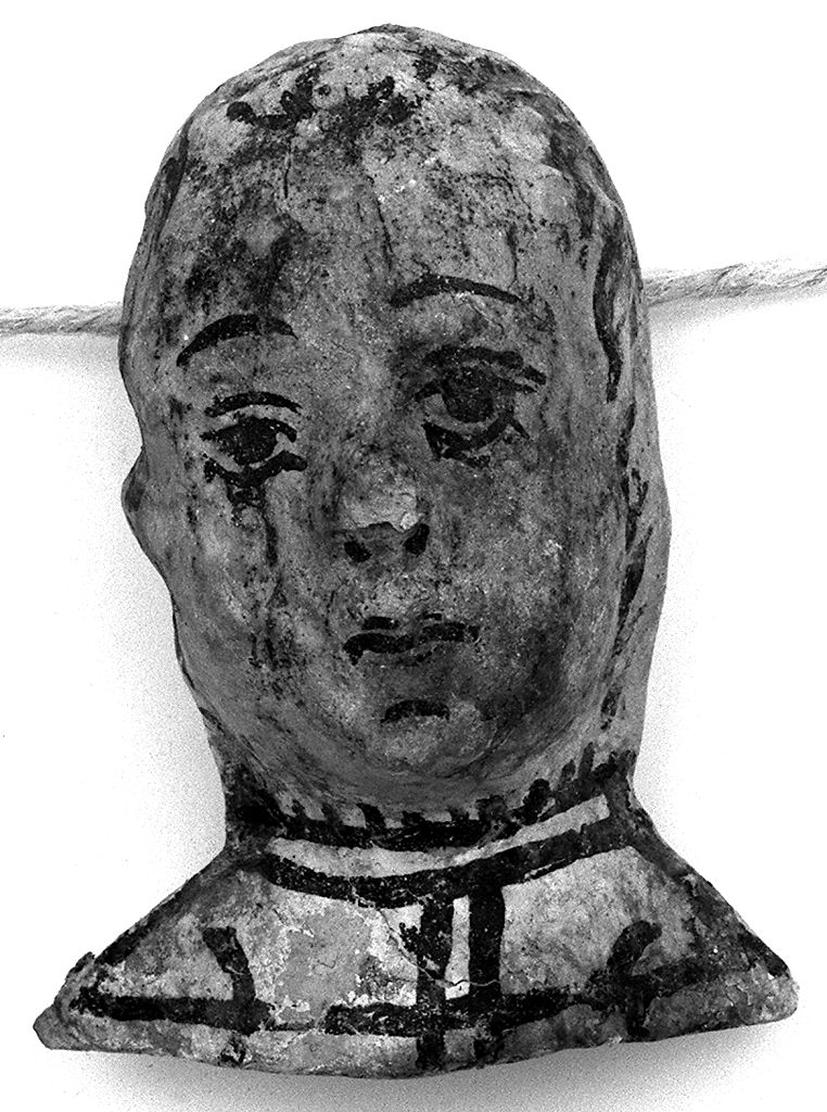 testa umana (ex voto antropomorfo) - valdelsano (secc. XVI/ XIX)
