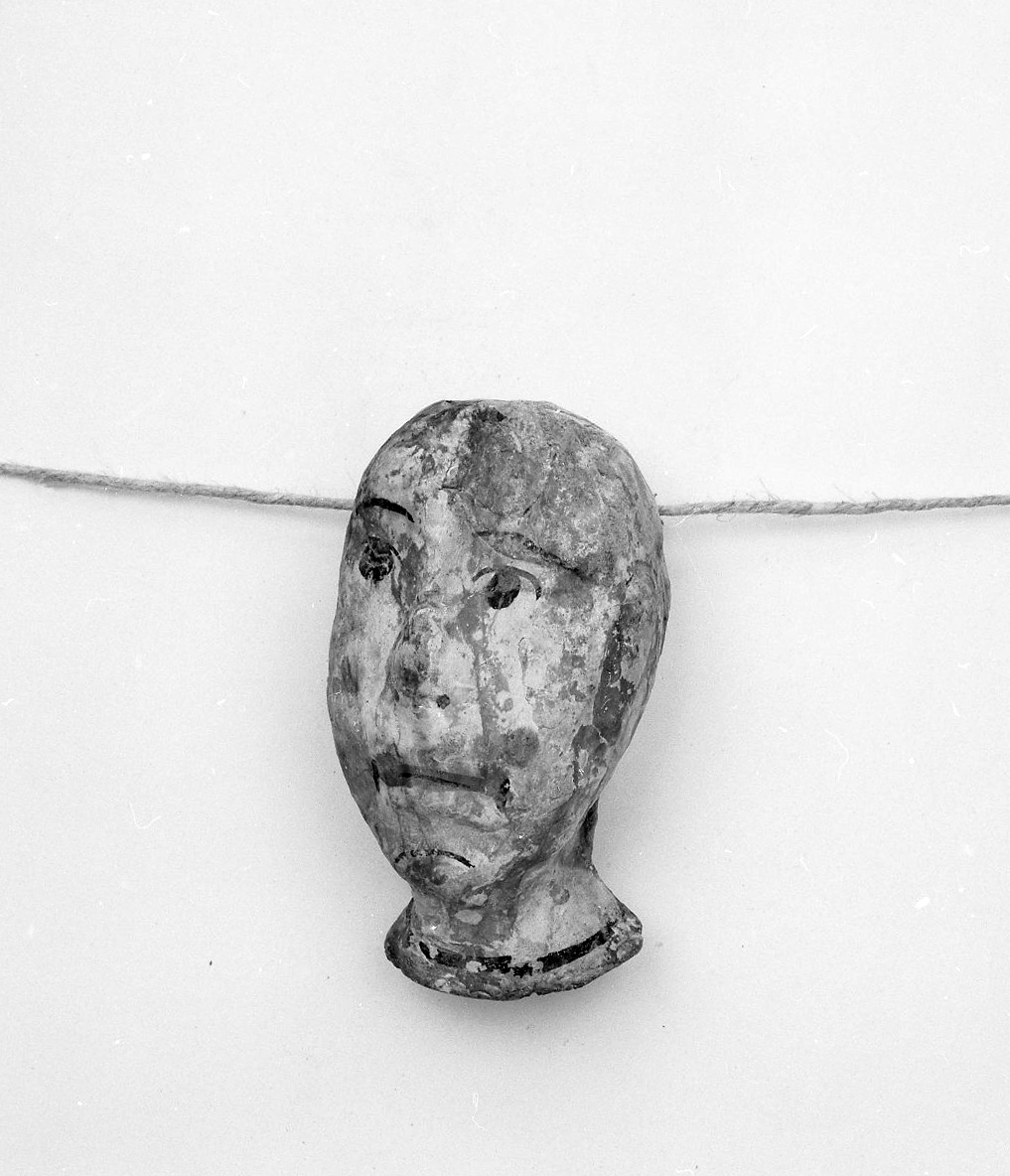 testa umana (ex voto antropomorfo) - valdelsano (secc. XVI/ XIX)