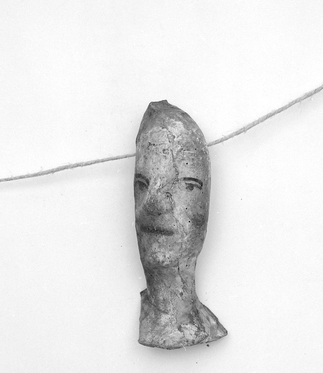 testa umana (ex voto antropomorfo) - valdelsano (secc. XVI/ XIX)