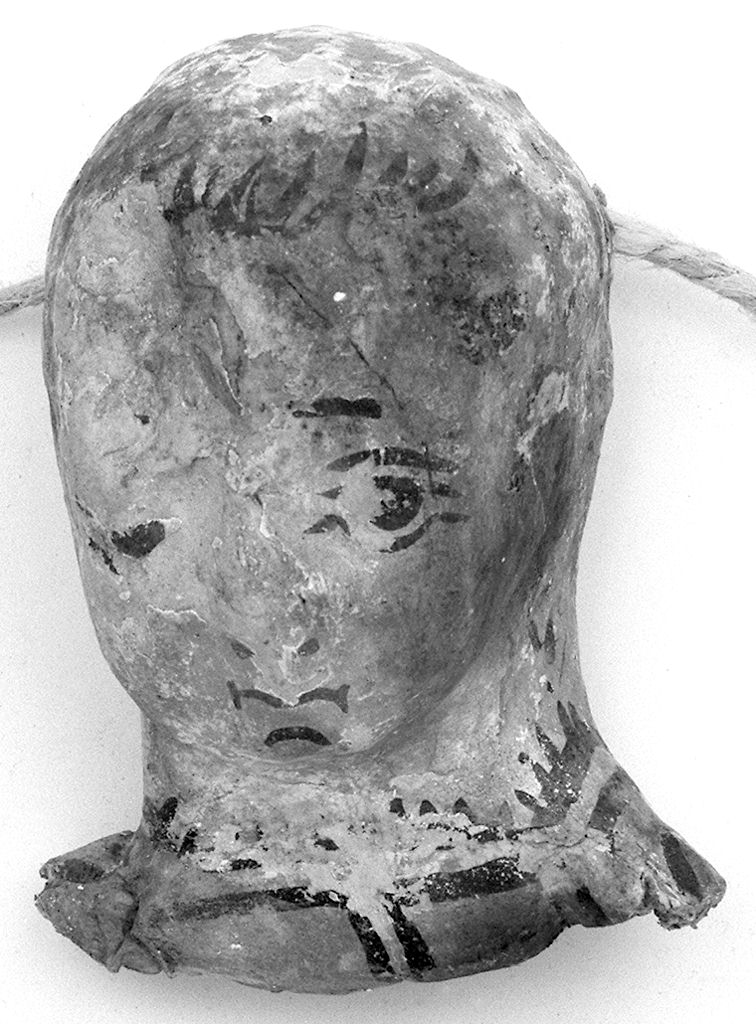 testa di bambino (ex voto antropomorfo) - valdelsano (secc. XVI/ XIX)