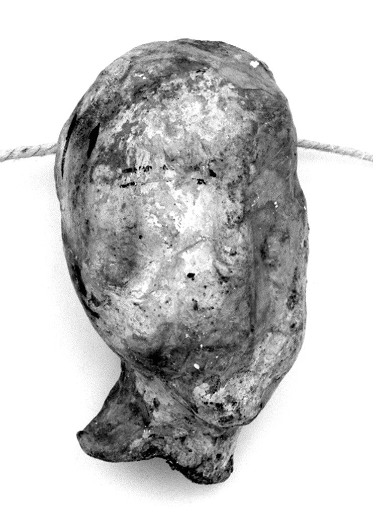 testa umana (ex voto antropomorfo) - valdelsano (secc. XVI/ XIX)