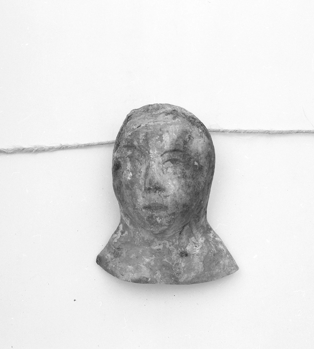 testa umana (ex voto antropomorfo) - valdelsano (secc. XVI/ XIX)