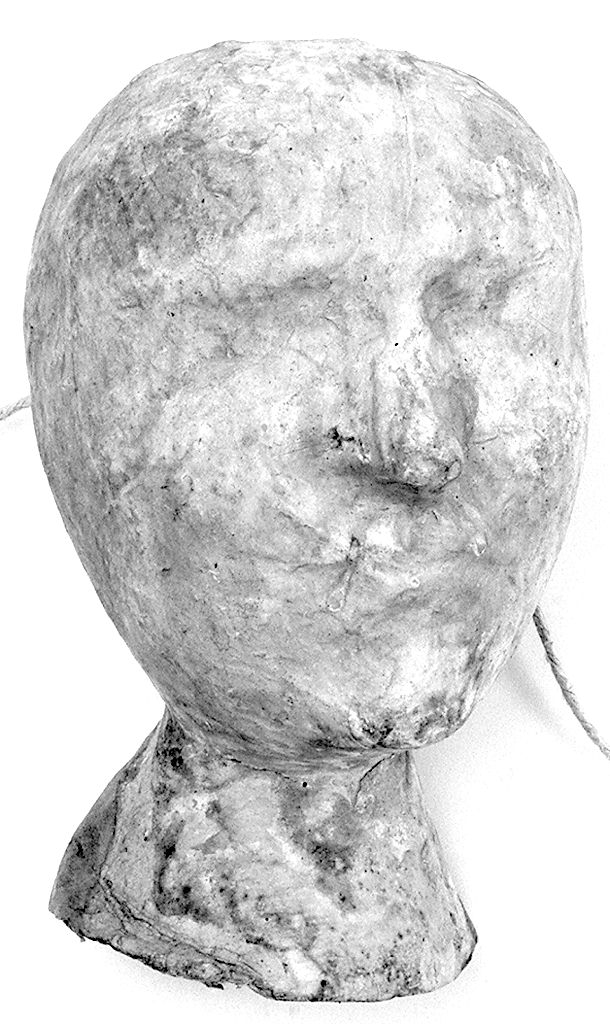 testa umana (ex voto antropomorfo) - valdelsano (secc. XVI/ XIX)