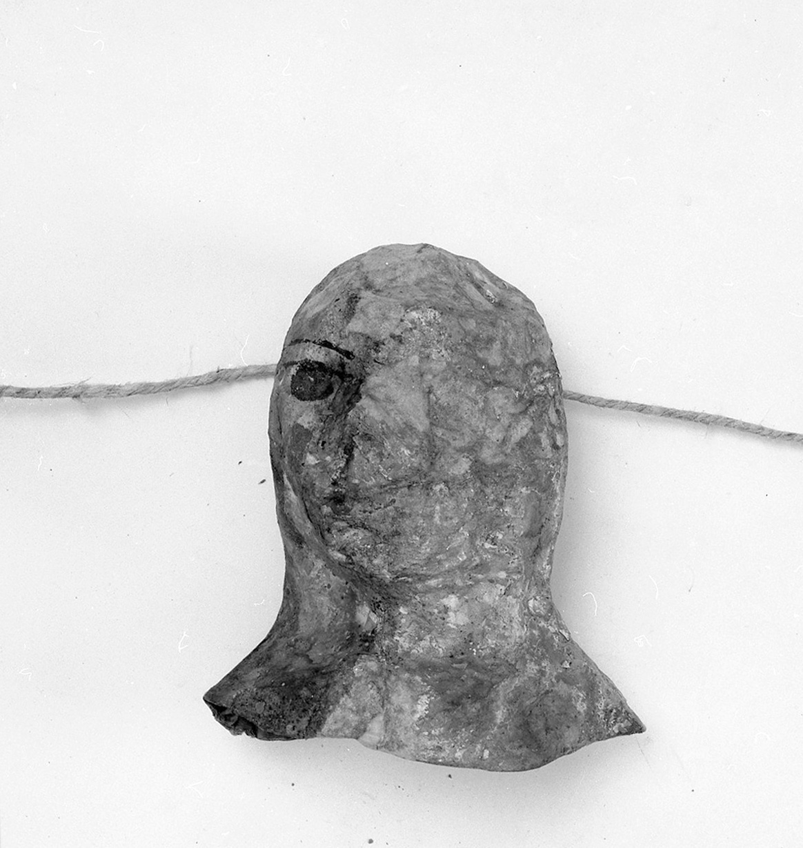 testa umana (ex voto antropomorfo) - valdelsano (secc. XVI/ XIX)