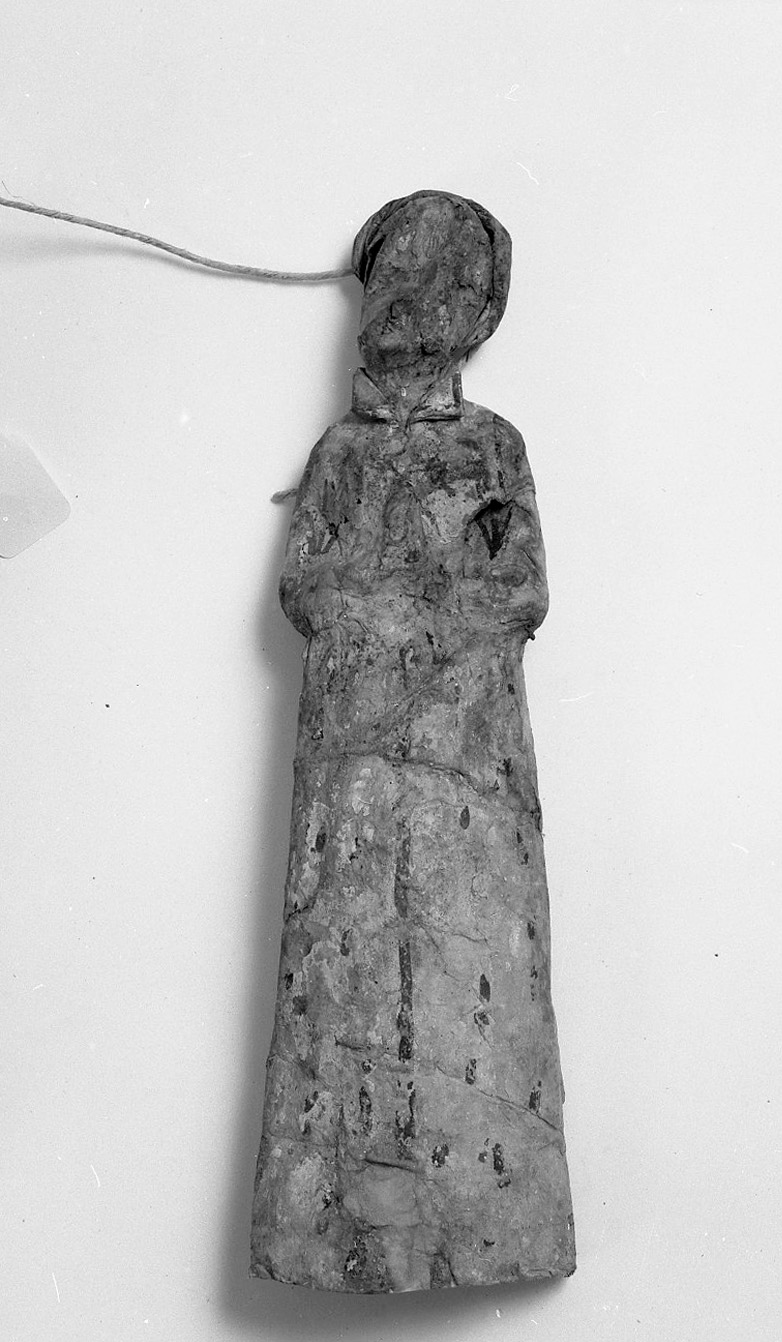 figura femminile orante (ex voto antropomorfo) - valdelsano (secc. XVI/ XVIII)