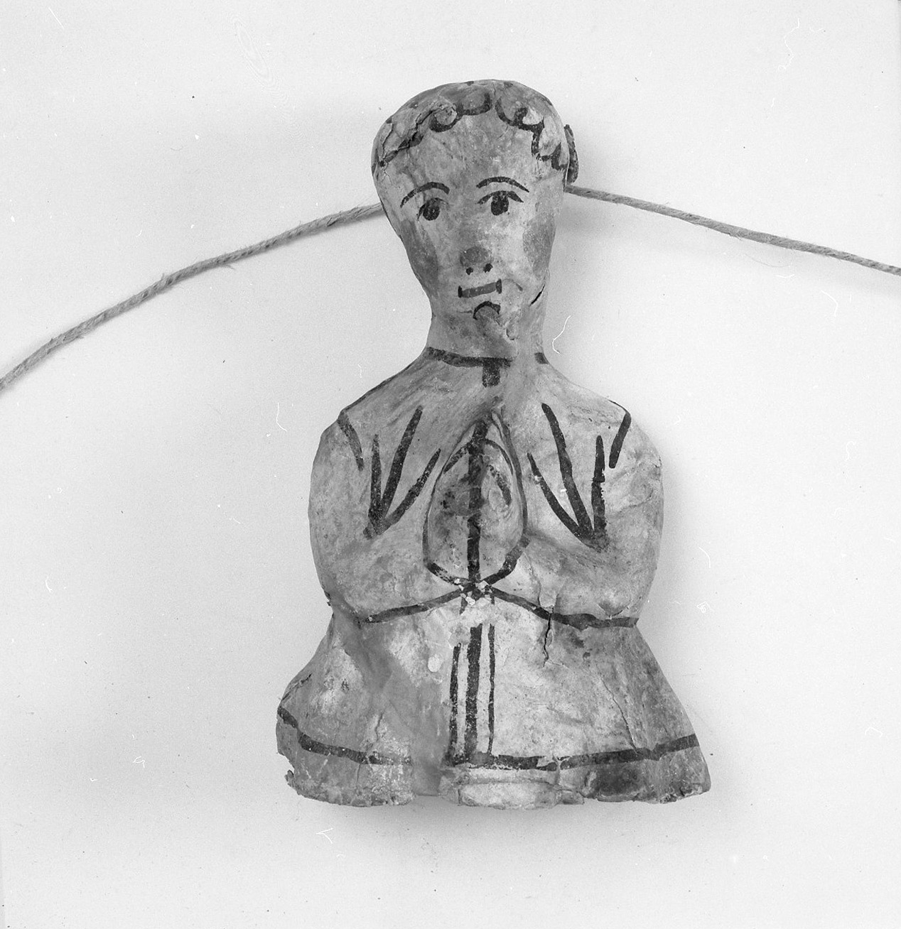 busto di figura orante (ex voto antropomorfo) - valdelsano (secc. XVII/ XVIII)